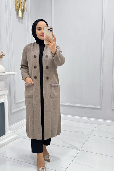 Hırka Çağla Vizon