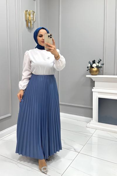 Etek Liza Açık Mavi