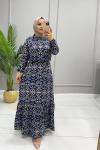 Elbise Viskon Feride Lacivert