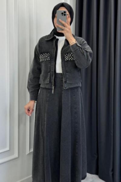 Takım Kot Beste Siyah