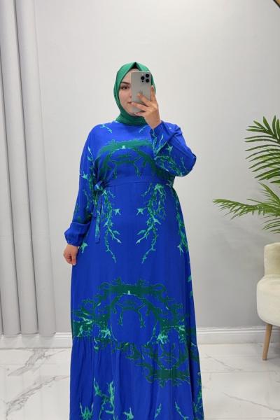 Elbise Viskon Ahu Mavi