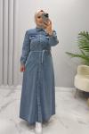 Elbise Kot Sare Mavi
