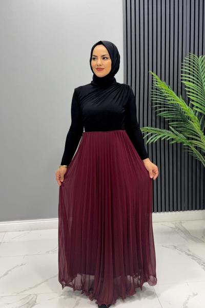 etek şifon Yaren Bordo