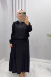 Takım etekli Sema Siyah