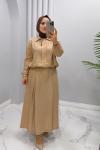 Takım etekli Sema Krem