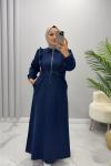 Elbise Kot Gazel Lacivert