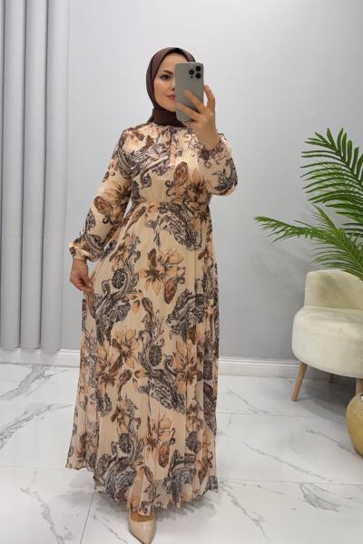 Elbise Şifon zambak Krem