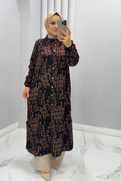 Tunik viskon  Diyar Kahverengi