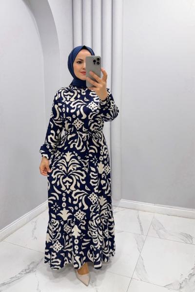 Elbise Zeyno Lacivert