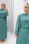 ELBİSE PONPON GüLÇİN Mint Yeşili
