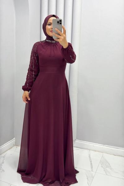 Elbise Abiye Sedef Mürdüm