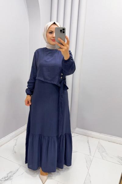 Gülşen Elbise Lacivert