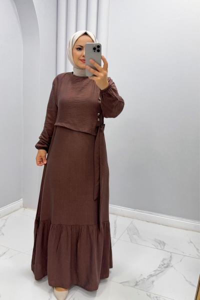 Gülşen Elbise Kahverengi