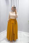 Etek pileli Zelal Hardal Sarısı