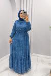 Elbise Şifon Zeynep Açık Mavi