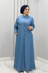 Elbise Gömlek  Feriha Gök Mavi