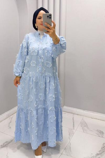 Yüsra Elbise Açık Mavi