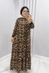 Elbise Leopar Viskon Dilan Leopar