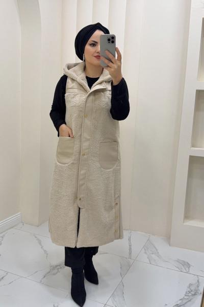 Yelek Astarlı Yasmin Krem