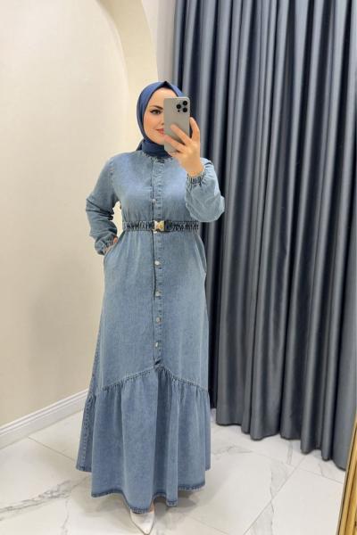 Helin Kot Elbise Mavi