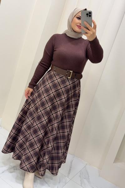 EEtek Ekose Sevda Kahverengi