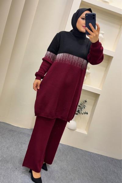 Takım ikili yağmur Siyah Kırmızı