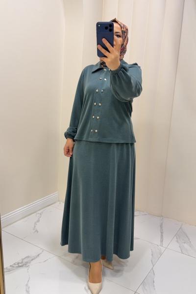 takım etekli Ceylan Mint Yeşili