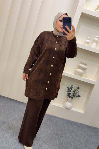 Takım Triko Nehir Kahverengi