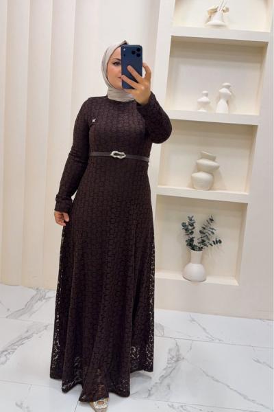 elbise Dantel Rüya Acı Kahve