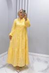 Elbise Dantel İdil Sarı