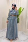Elbise Kot Ilgın Mavi