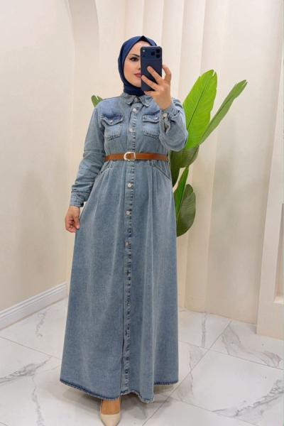 Elbise Kot Ilgın Mavi