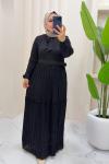 Elnise şifon Esmira Siyah