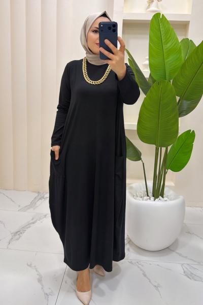 Elbise Türkan Siyah