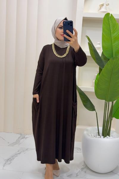 Elbise Türkan Kahverengi