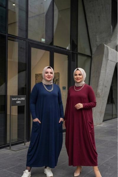 Elbise Türkan Bordo