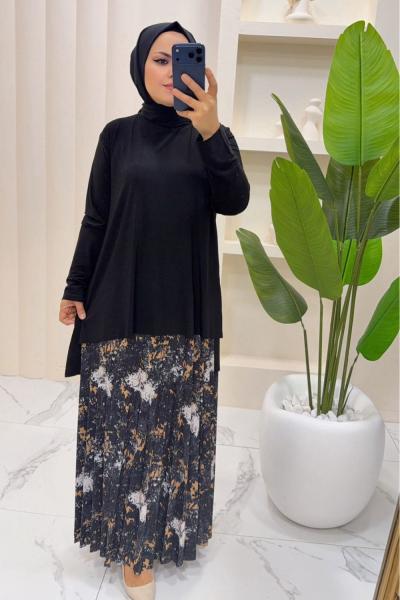 Takım Etekli Müjgan  Siyah