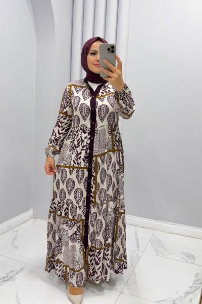 Sinem Elbise Bordo