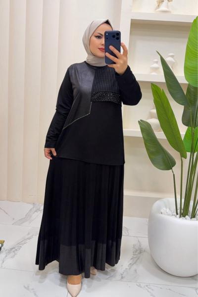 Takım etekli Işıl Siyah