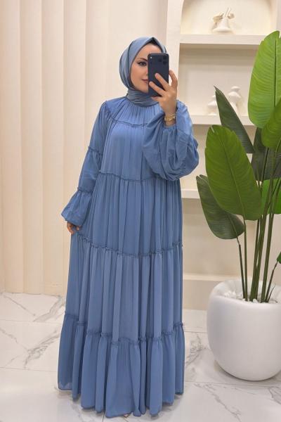 elbise Yoran kumaş Bebe Mavisi