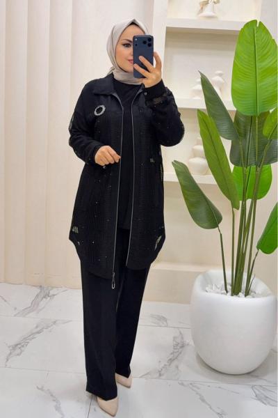 Takım Nehir Üçlü Siyah