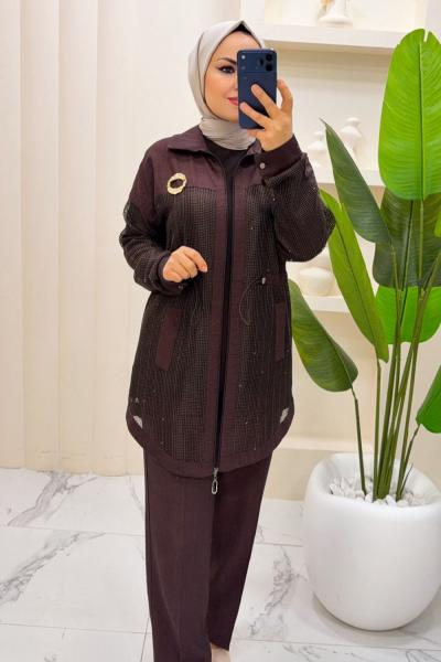 Takım Nehir Üçlü Kahverengi