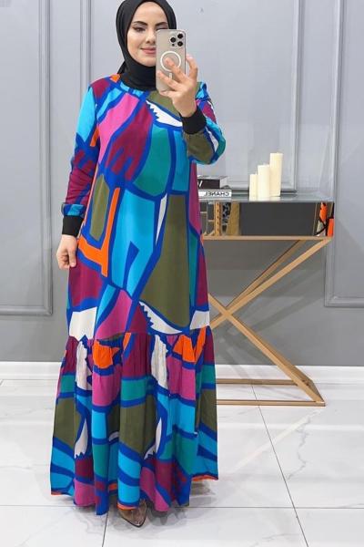 Elbise Gökkuşağı Mavi