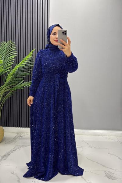 Elbise Abiye Rümeysa Saks Mavisi