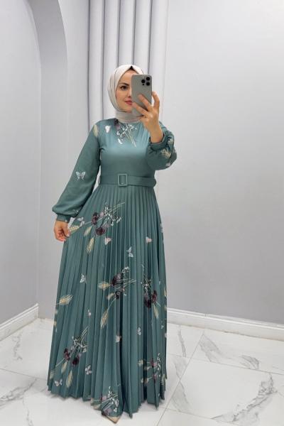 Elbise Burçak Mint Yeşili