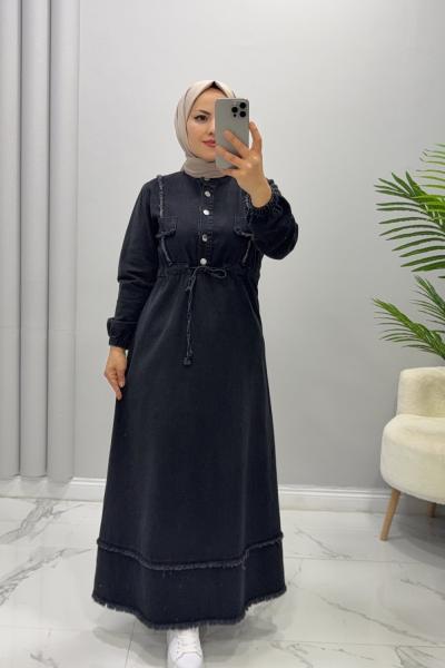 Elbise Kot Rabiş Siyah