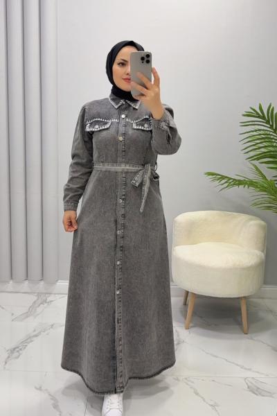 Elbise Kot Sare Füme