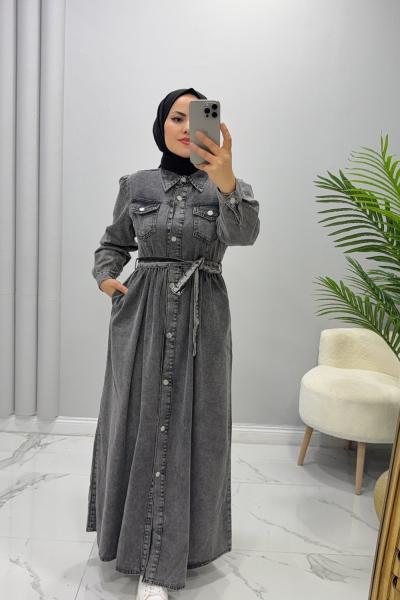 Elbise Kot Sevil Füme