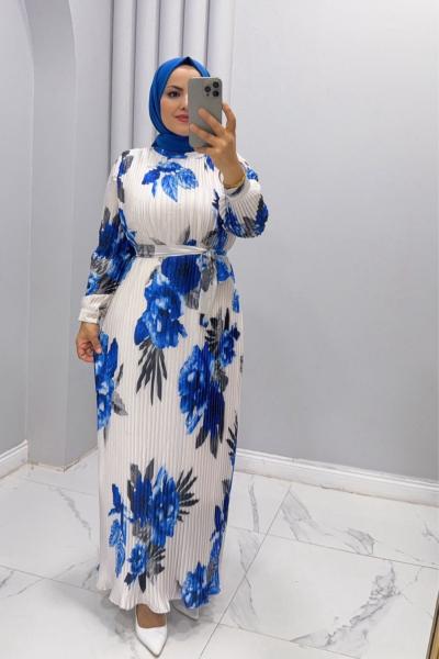 ELBİSE  PİLiSELİ CENNET Saks Mavisi