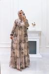 ELBİSE ŞİFON MANOLYA Vizon